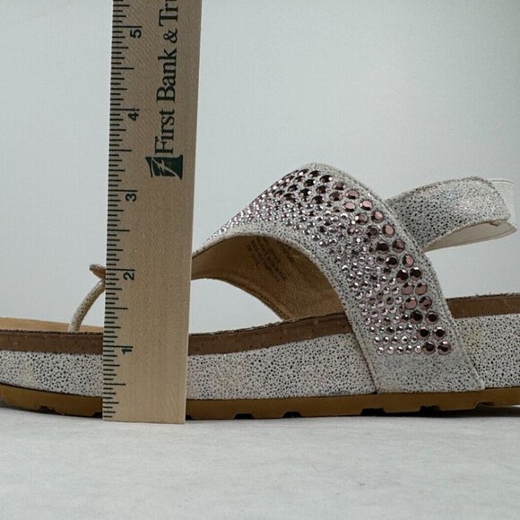 White Mountain Womens Safari White Slingback Sandals Embellished Size 8.5M - Picture 13 of 14